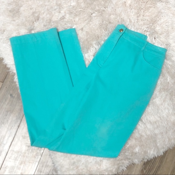 St. JohnTurquoise High Rise Pants